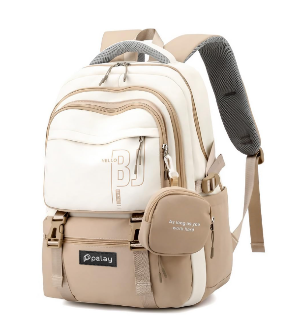 palay® backpack bags for women with small zipper pouch college bag for girls, school bags for girls 13 14 years with cute accessory 18.1 inch book backpack for school, camping, travel