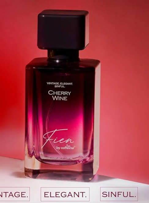 fien perfume cherry wine perfume for women | citrus sweet fragrance | 12 hrs long lasting eau de parfum with cherry, plum & amber | mcaffeine perfume | fien by mcaffeine solid perfume for women | valentine gift | premium & luxurious perfume for every occasion 100ml